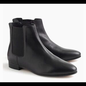 J. Crew Black Leather Chelsea Boot Size 6.5 Streetwear